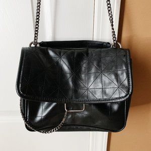 zara rocker soft crossbody (vegan) in black